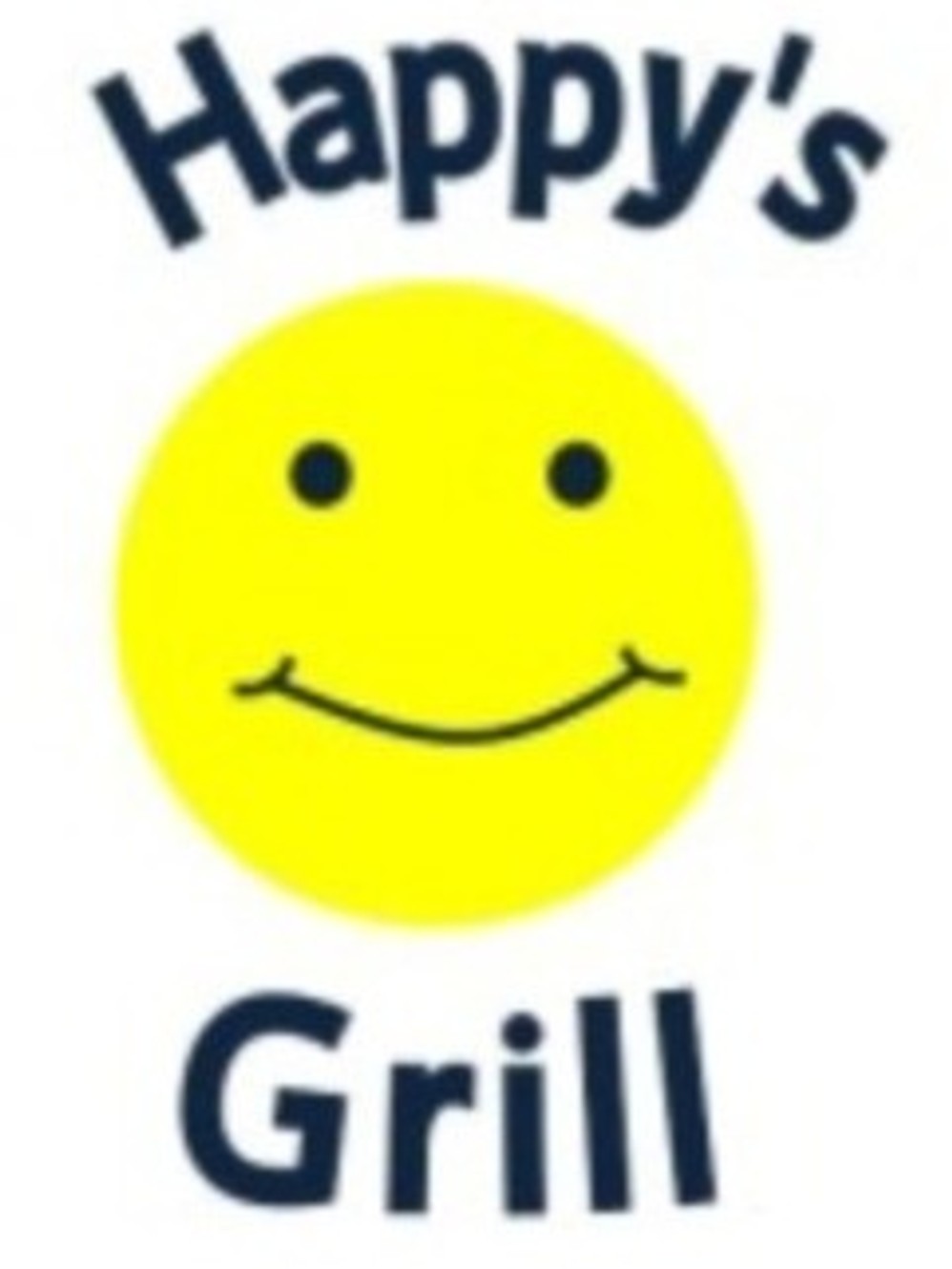 Biała kartka z emotikonką szczęśliwego grillowania